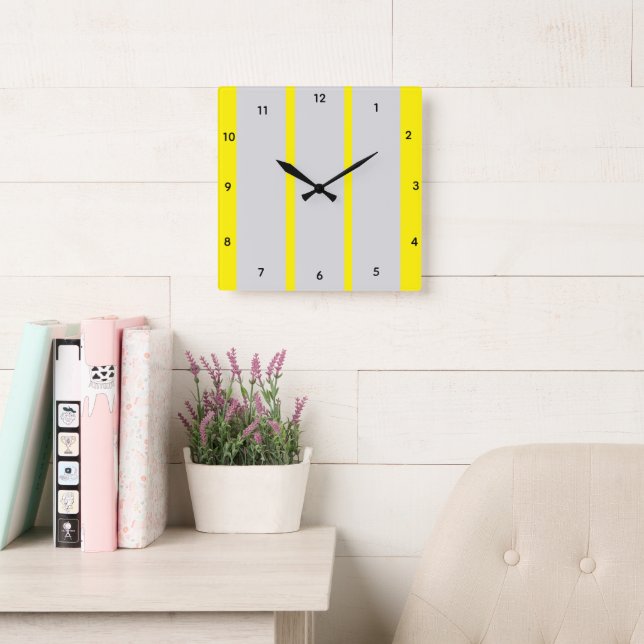 LemonYellowmetal Acrylic Wall Clock (Reading Room)