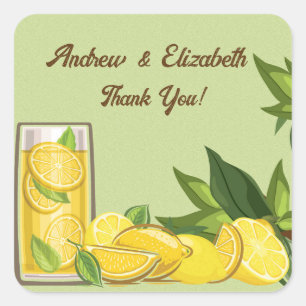 Lemoon Summer Thank You Party Sticker