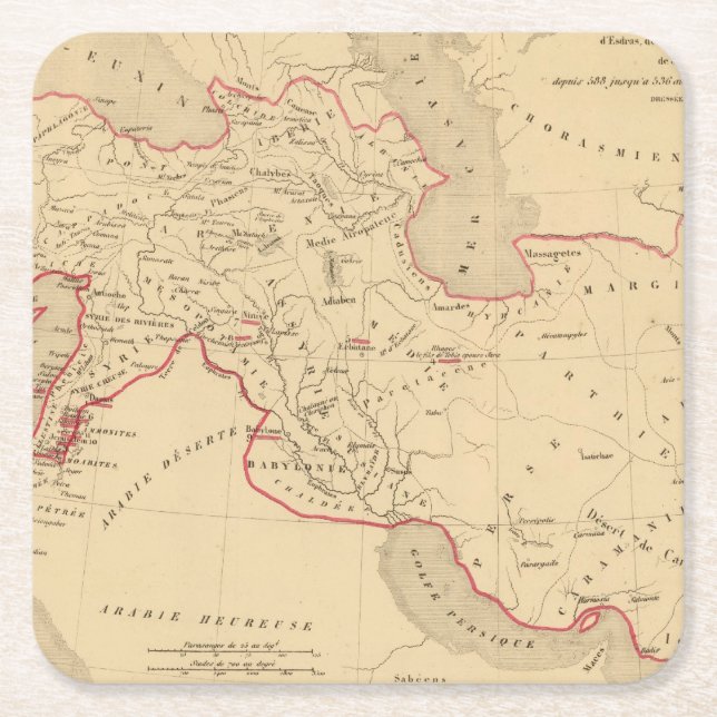 L'Empire des Perses Square Paper Coaster (Front)
