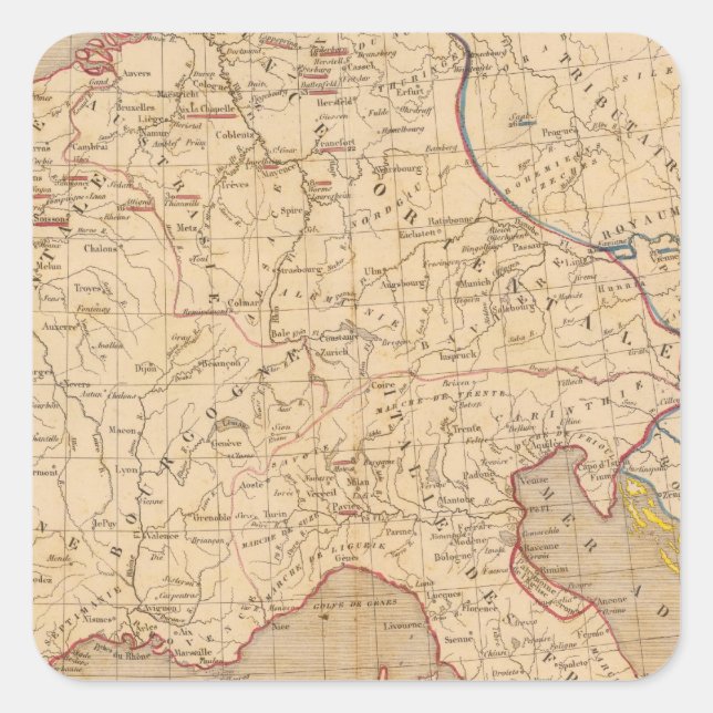 L'Empre de Charlemagne de 768 a 814 Square Sticker (Front)