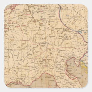 L'Empre de Charlemagne de 768 a 814 Square Sticker