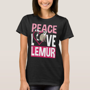 Lemur Animal Peace Love Lemur T-Shirt