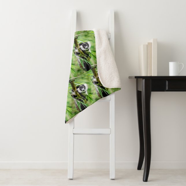 Lemur Anniversary Birthday Party Destiny Destiny's Sherpa Blanket (In Situ)