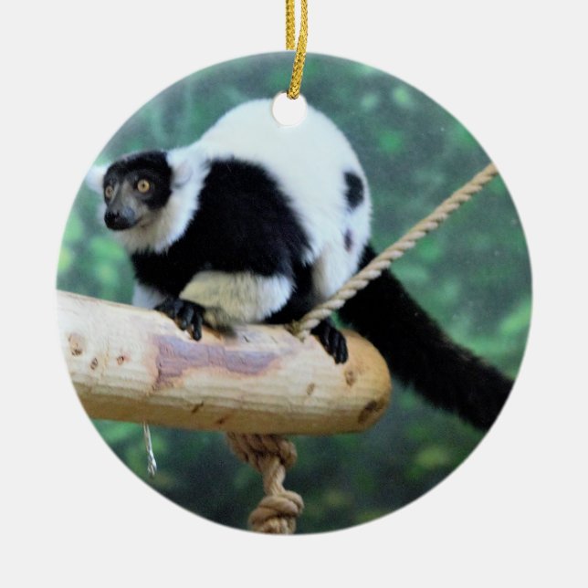 Lemur Ceramic Tree Decoration (Front)