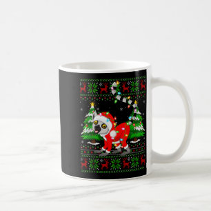 Lemur Christmas Lights Santa Costume Ugly Xmas Swe Coffee Mug