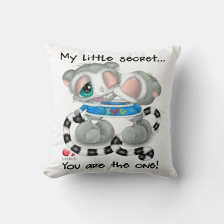 Lemur Couple Snuggle in Sweater Cushion