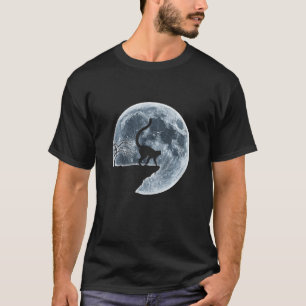 Lemur Halloween Costume Moon Silhouette Creepy T-Shirt