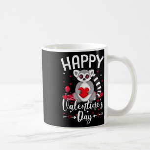 Lemur Holding Heart Loves Happy Valentines Day  Coffee Mug