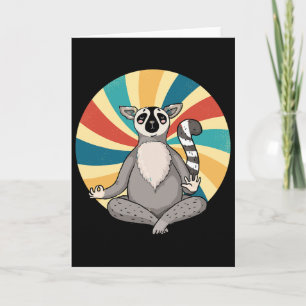 Lemur In A Yoga Pose Meditation Card