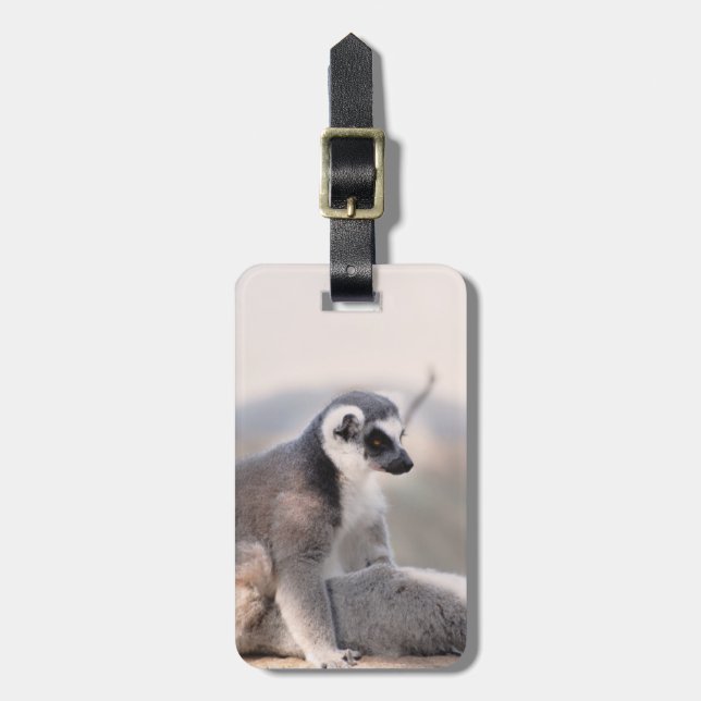 Lemur in Madagascar Luggage Tag (Front Vertical)