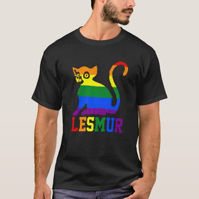 Lemur   Lgbt Ally Gay Rights Activist Lgbt Support T-Shirt (Front)