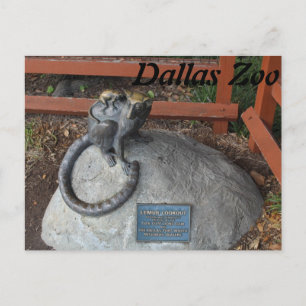 Lemur Lookout Statue Postcard