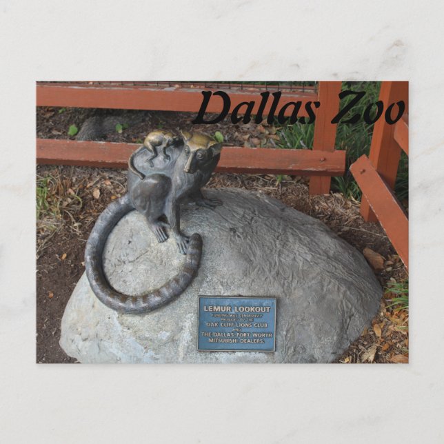 Lemur Lookout Statue Postcard (Front)