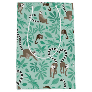 Lemur love mint leaves medium gift bag