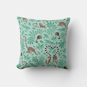 Lemur loves mint leaves cushion