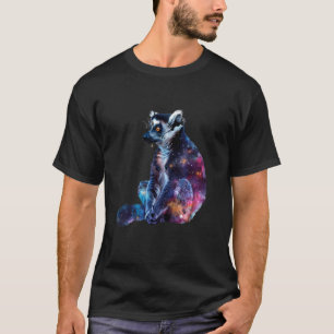 Lemur Monkey Colourful Artwork Tropical Animal Art T-Shirt
