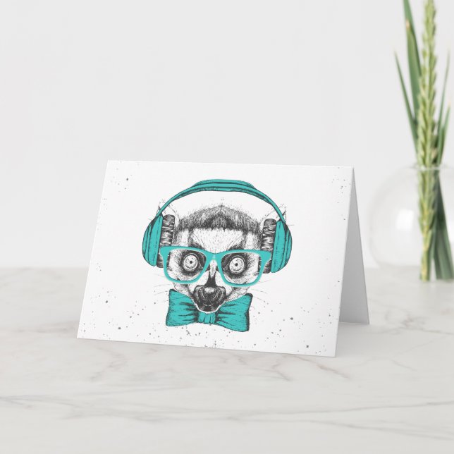 Lemur | Music Lover Card (Front)