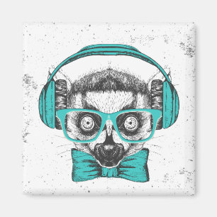 Lemur Music Lover Magnet