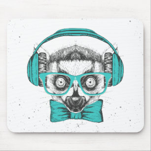 Lemur Music Lover Mouse Mat