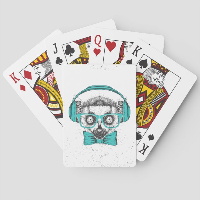 Lemur | Music Lover Playing Cards (Back)