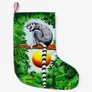 Lemur of Madagascar Small Christmas Stocking