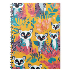 Lemur Paradise Notebook – Vibrant Jungle Design