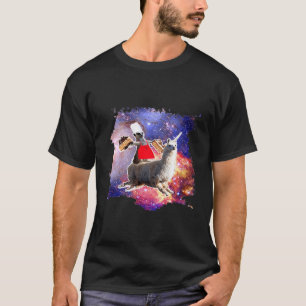 Lemur Riding Llama Unicorn Eating Cake T-Shirt