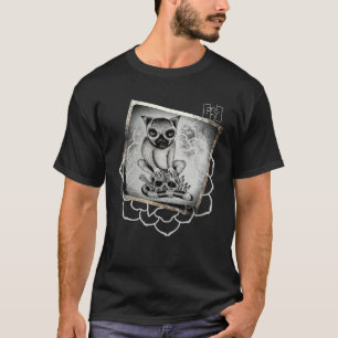 Lemur Skull with Yoga Flower WRYD Actual Artwork T-Shirt