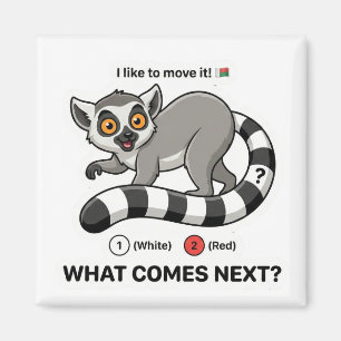 Lemur Tail Color Pattern Magnet