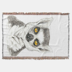 Lemur Throw Blanket