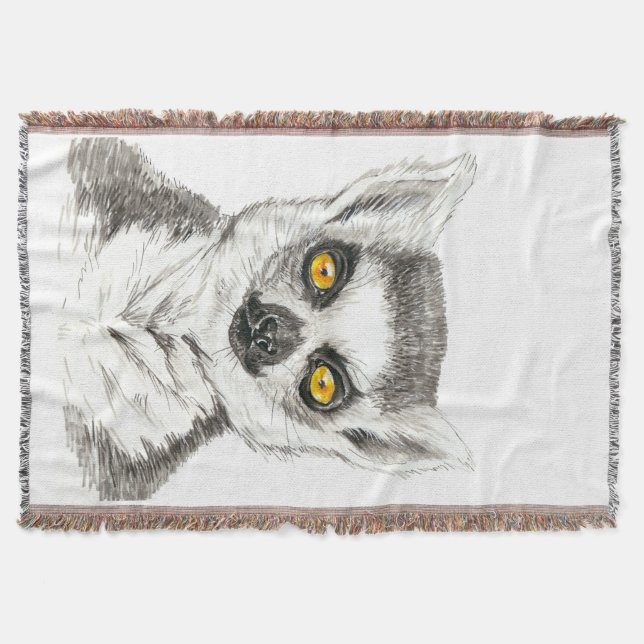 Lemur Throw Blanket (Front)