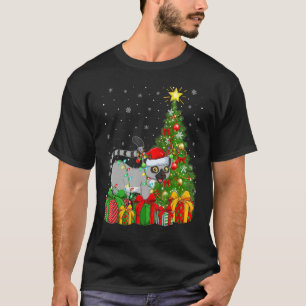 Lemur Xmas Holiday Santa Lemur Christmas Tree T-Shirt