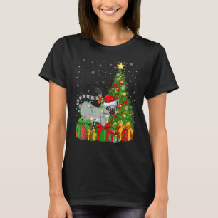 Lemur  Xmas Holiday Santa Lemur Christmas Tree T-Shirt