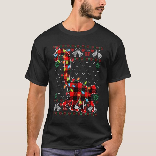Lemur   Xmas Lights Ugly Christmas Sweater (Front)