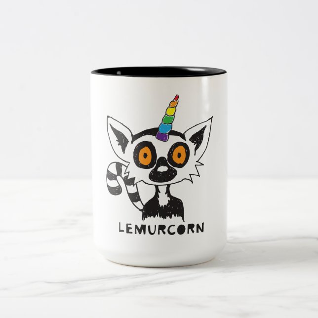 LemurCorn Two-Tone Coffee Mug (Center)