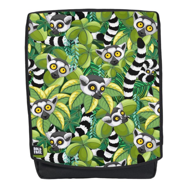 Lemurs of Madagascar in Exotic Jungle Backpack (Front)