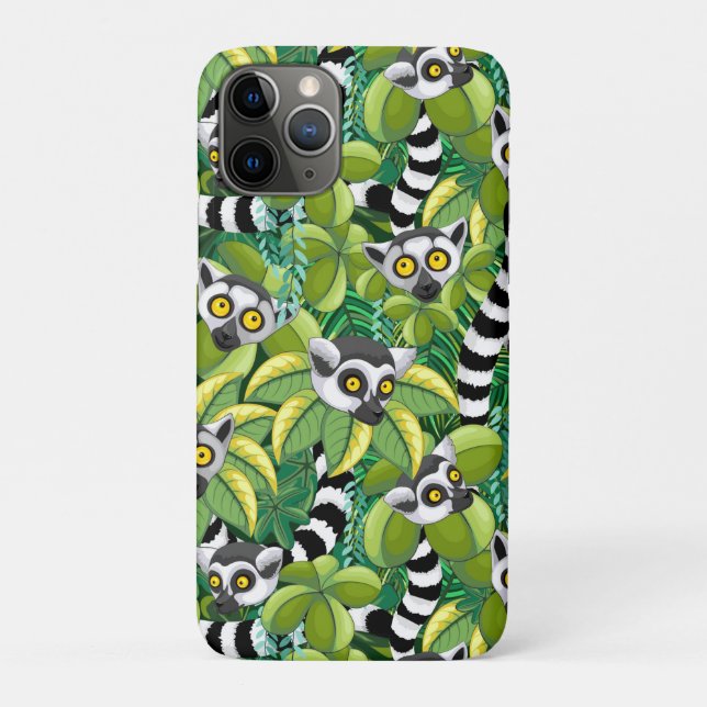 Lemurs of Madagascar in Exotic Jungle Case-Mate iPhone Case (Back)