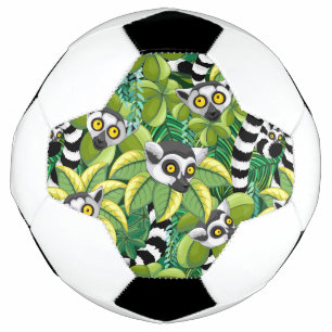 Lemurs of Madagascar in Exotic Jungle  Football