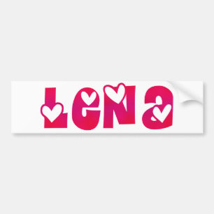Lena in Hearts Bumper Sticker