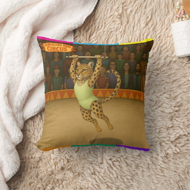 Lena leopard trapeze artist cushion (Blanket)