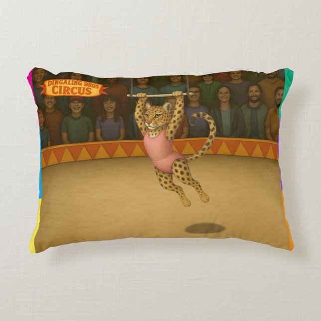 Lena leopard trapeze artist decorative cushion (Front)