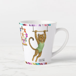 Lena leopard trapeze artist latte mug