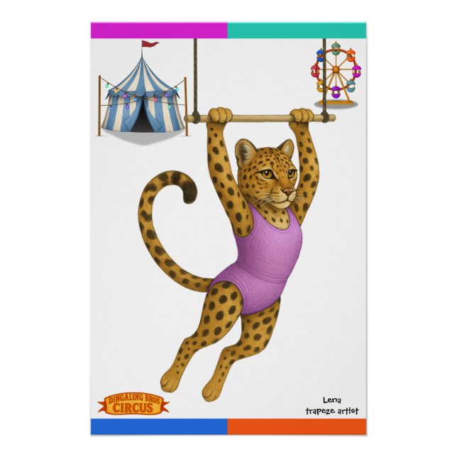 Lena Leopard, trapeze artist Poster (Front)