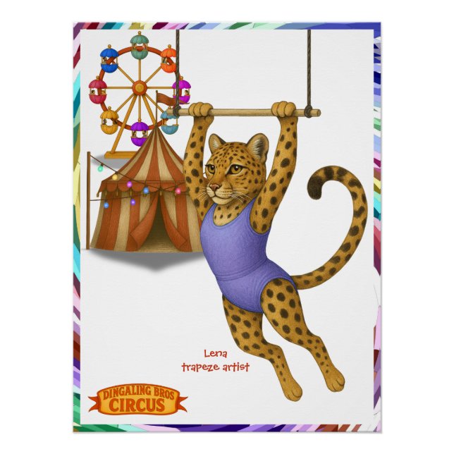 Lena leopard trapeze artist poster (Front)