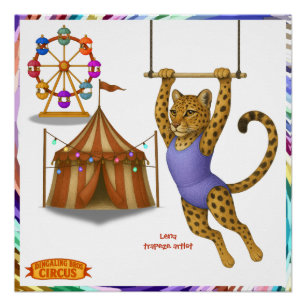 Lena leopard trapeze artist poster