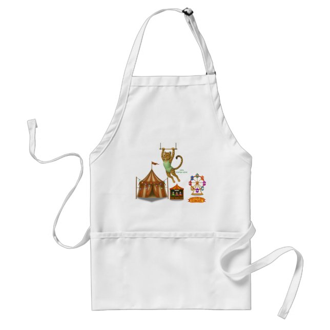 Lena leopard trapeze artist standard apron (Front)