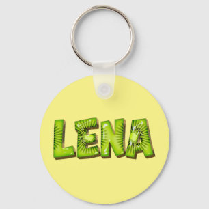 Lena Name Kiwi Design Keychain