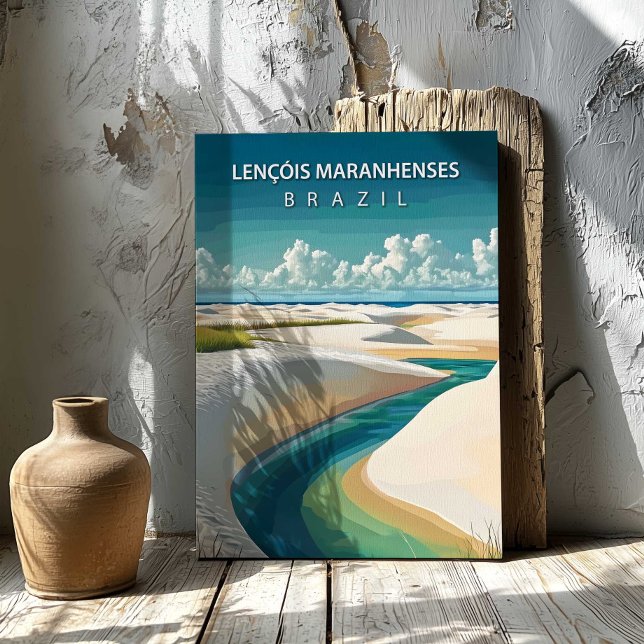 Lençóis Maranhenses Brazil Travel Canvas Print Art (Lençóis Maranhenses Brazil Travel Canvas Print Art by TinkPrints)