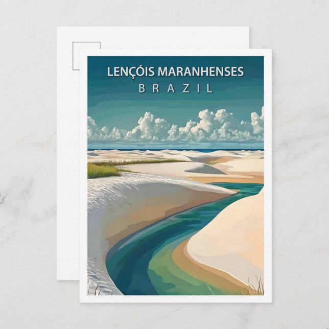 Lencois Maranhenses Brazil Travel Postcard (Front/Back)