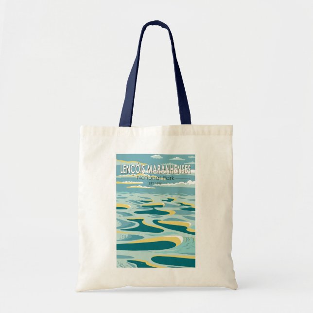 Lencois Maranhenses National Park Brazil Vintage Tote Bag (Front)